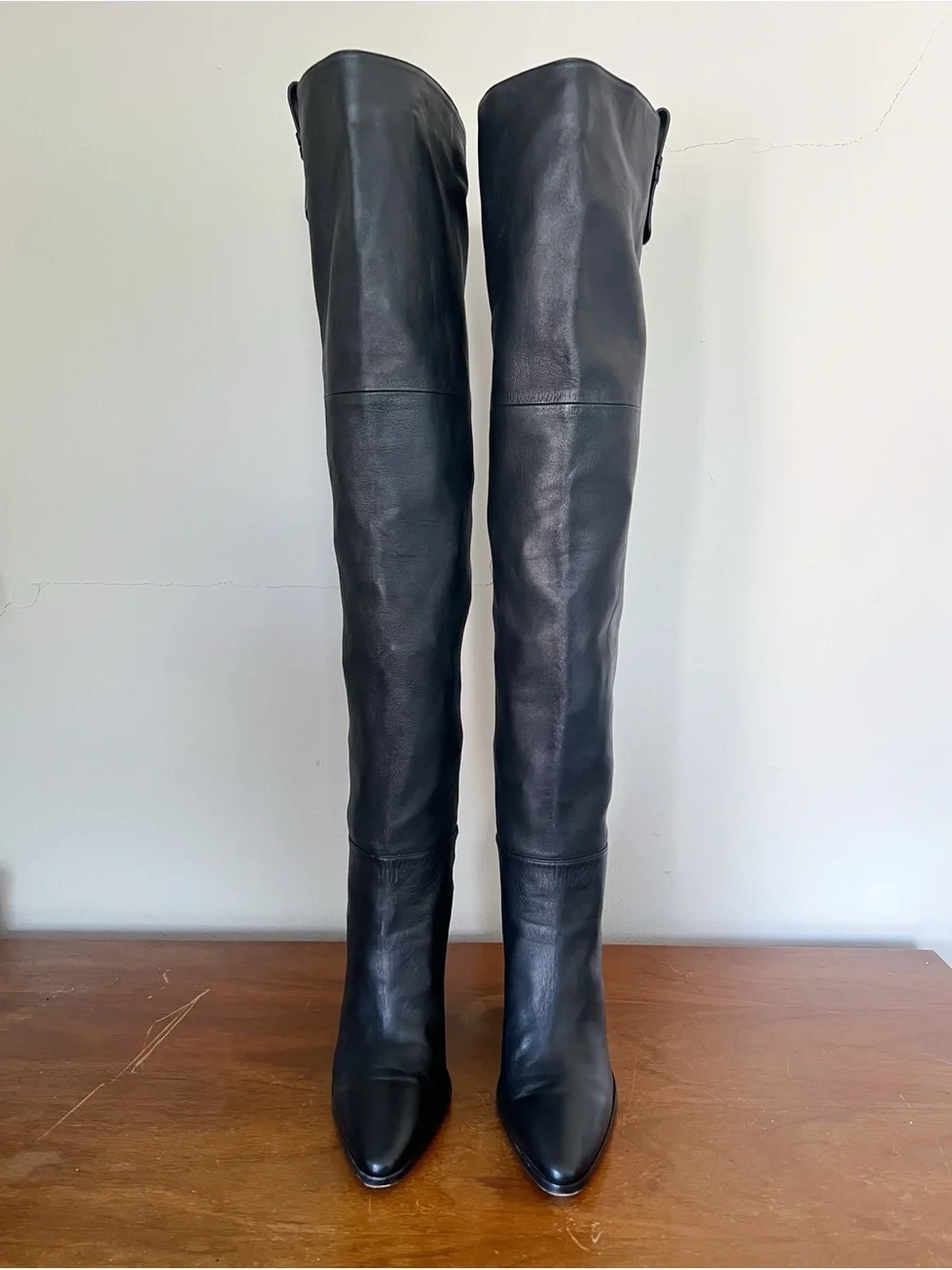FRAME • Le Mulholland Over The Knee Boot black nappa leather OTK high heel tall